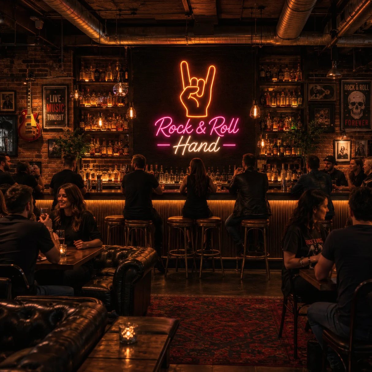 Rock and Roll Hand LED Neon Sign