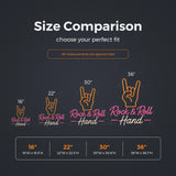 Rock and Roll Hand LED Neon Sign size guide for live music neon signs