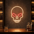 Crimson Eye Skull LED Neon Sign for man cave decor
