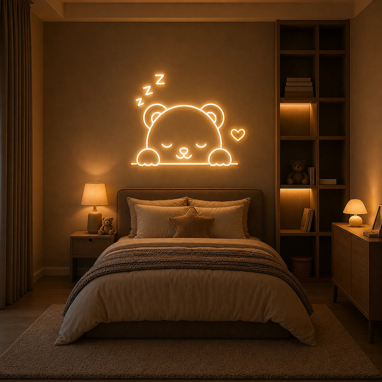 Sleeping Bear Bedroom Neon Sign