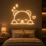 Sleeping Bear Bedroom Neon Sign