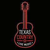 Texas Country Music Guitar LED Neon Sign