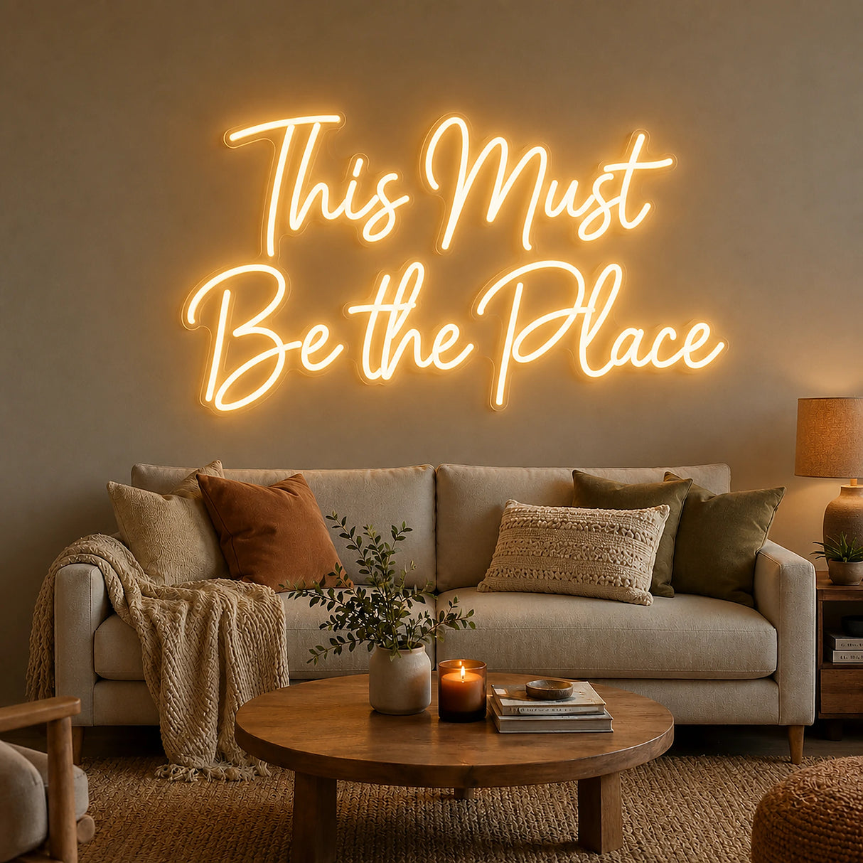 This Must Be The Place Bedroom Neon Sign