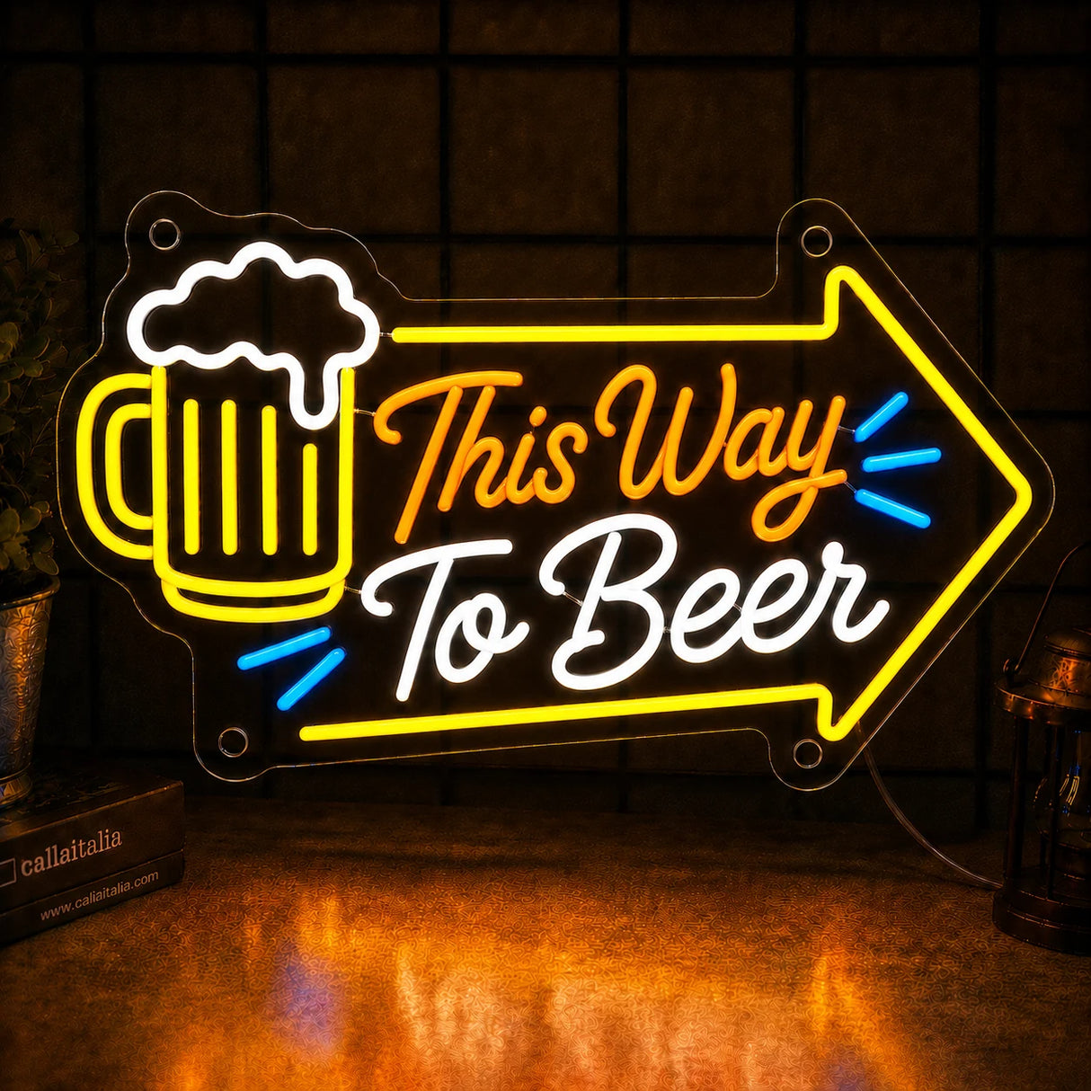 This Way To Beer LED Neon Sign