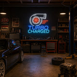 Turbo Charged Garage Neon Sign