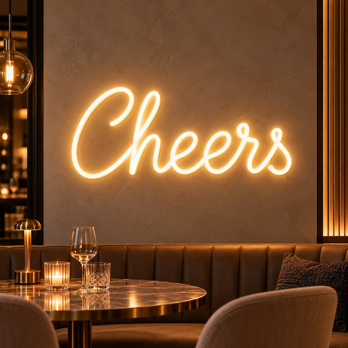 Cheers Neon Sign for Bar & Home Bar Decor