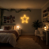 Star Neon Sign for Bedroom Wall Decor