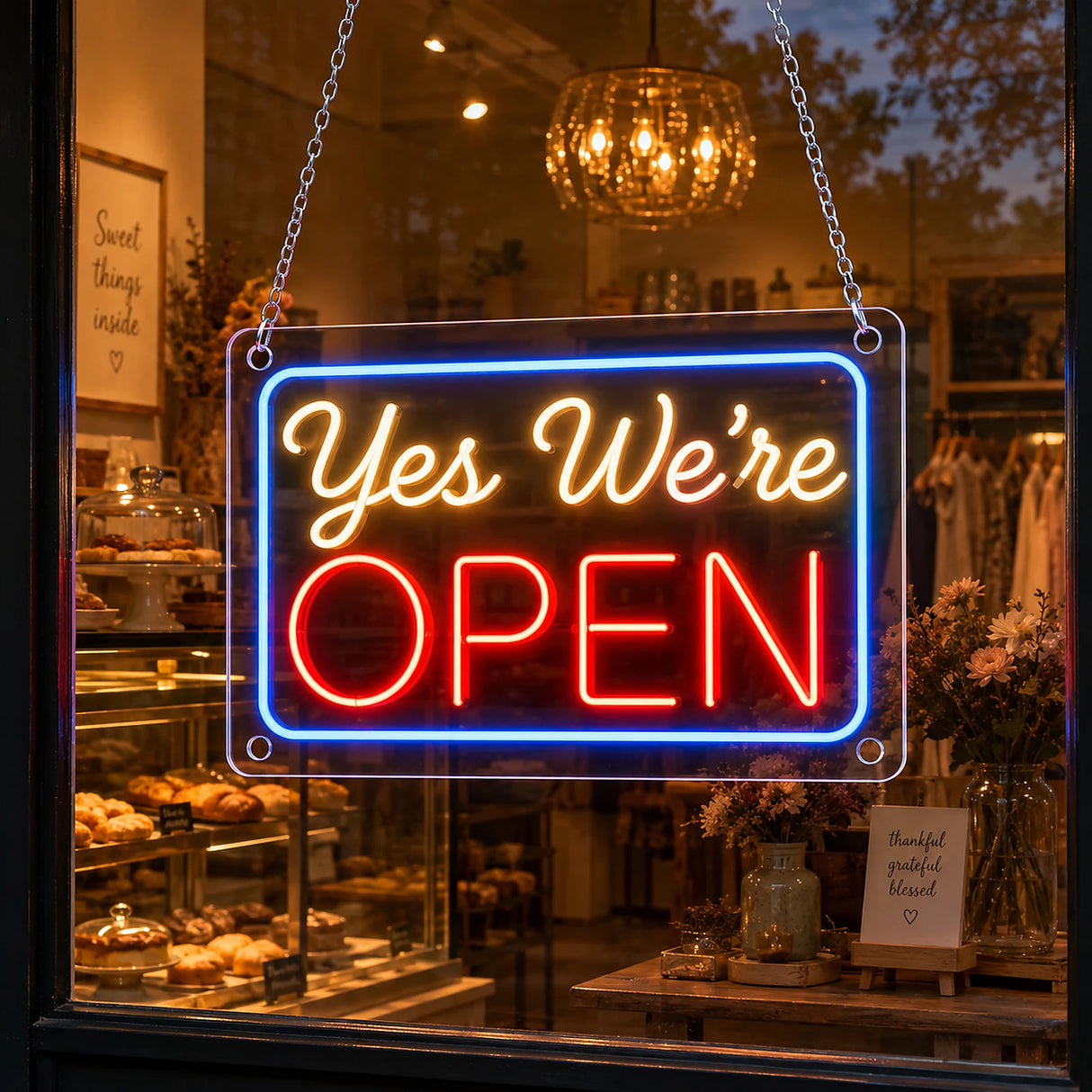 We Are Open Neon Sign